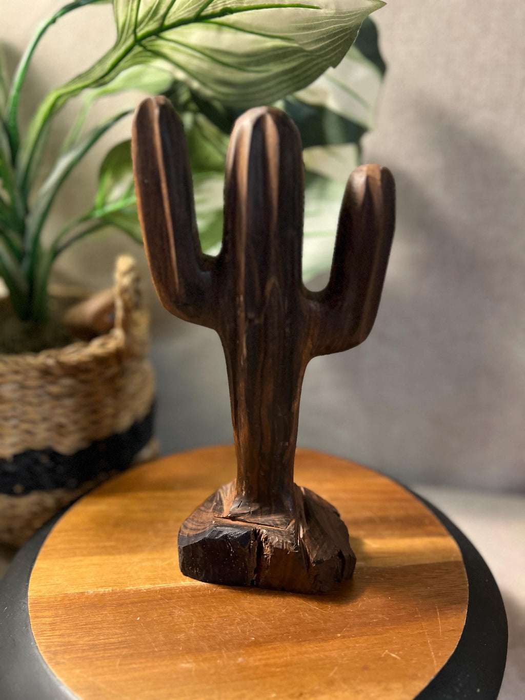 Hand Carved Ironwood Southwestern Saguaro Cactus Statue Figurine