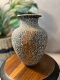 Mid Century Ikebana Vase Pottery TOYO Brown peachy pink Textured Modernist Vintage Japan