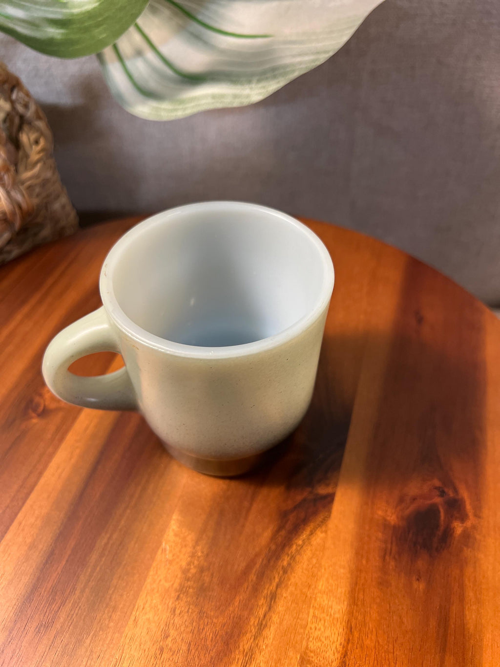 Vintage Anchor Hocking Fire-King Ware Avocado Green Coffee Cup Mug USA