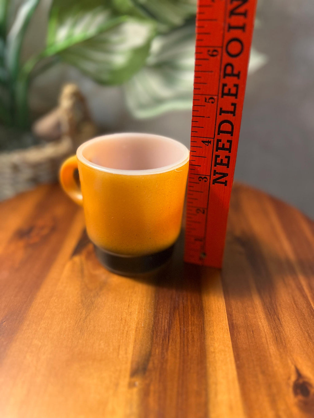 Vintage Anchor Hocking Fire-King Ware Orange Coffee Cup Mug USA