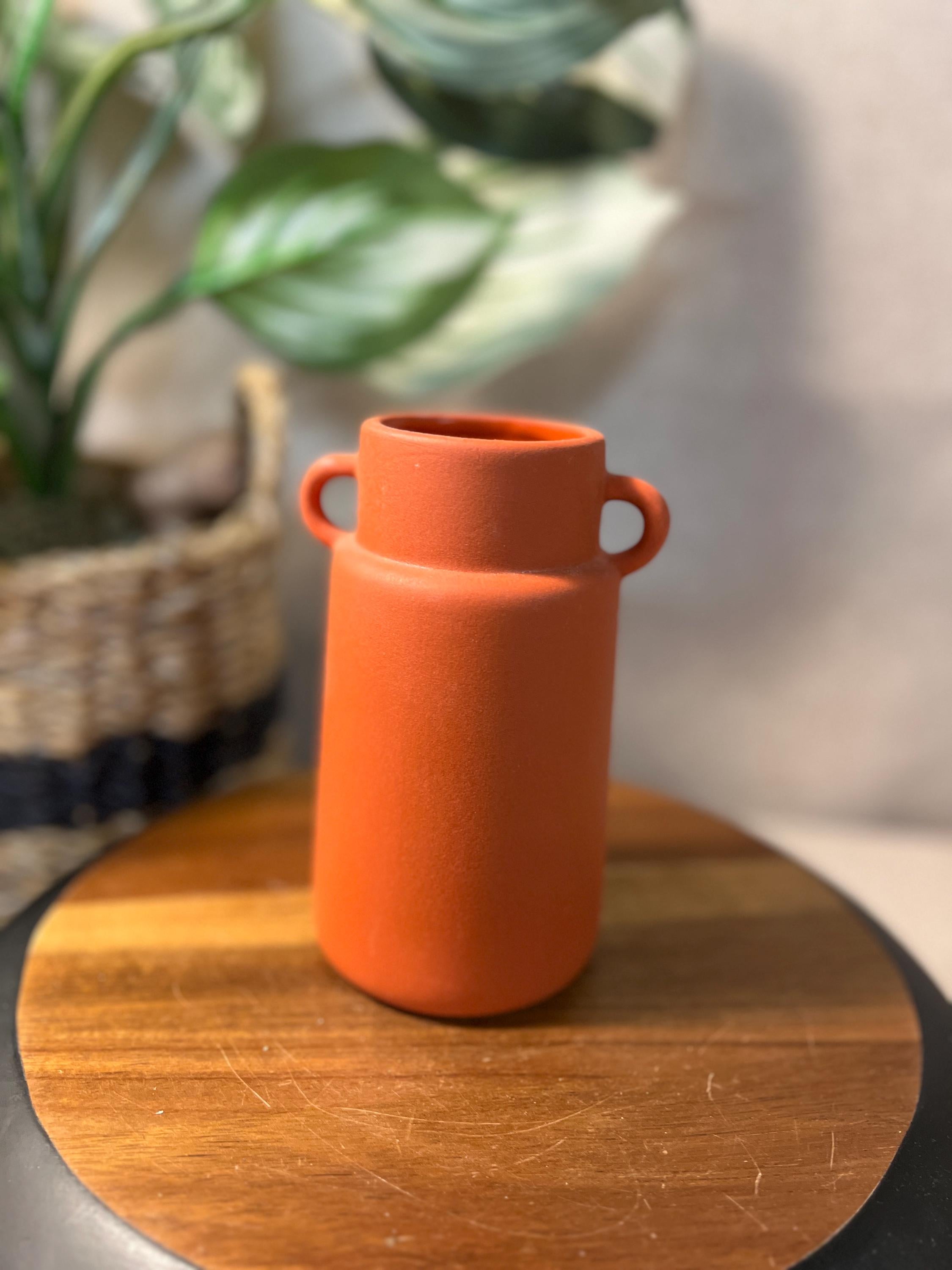 Terra Cotta Ceramic Utensil Holder/Vase