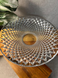 Vintage 24% lead crystal diamond point centerpiece