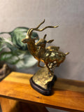 MCM Gazelle Figurines Brass Head  And horns Running cliff