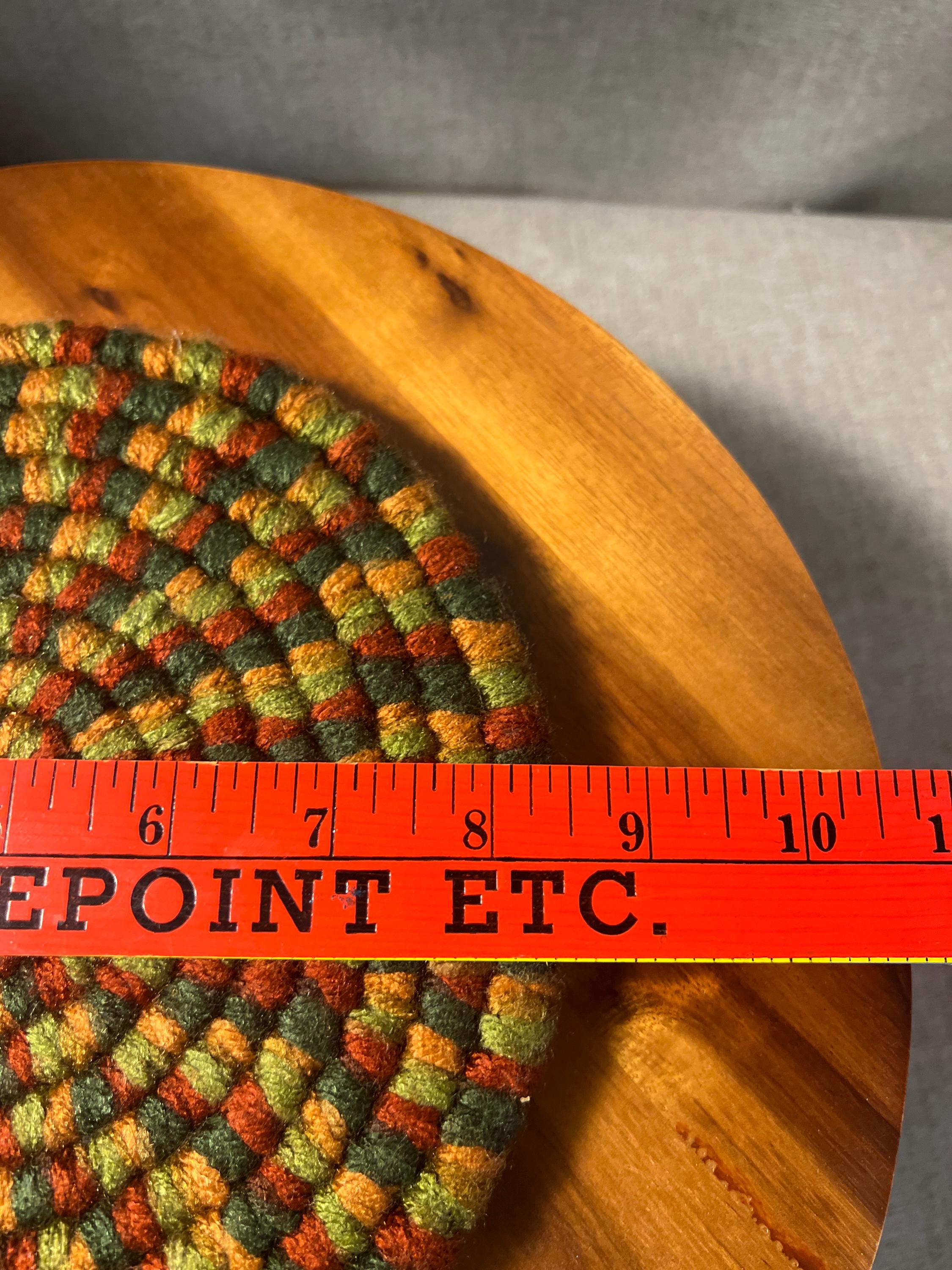 Vintage Boho yarn crochet Woven Trivet