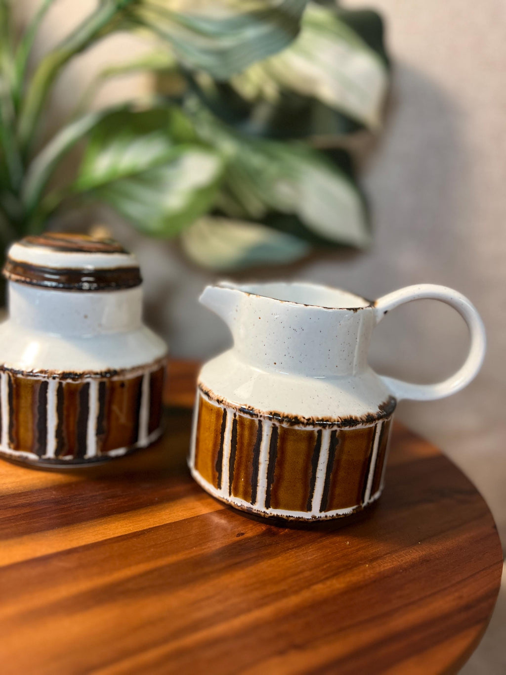 Midwinter Stonehenge  Earth Creamer and Sugar England