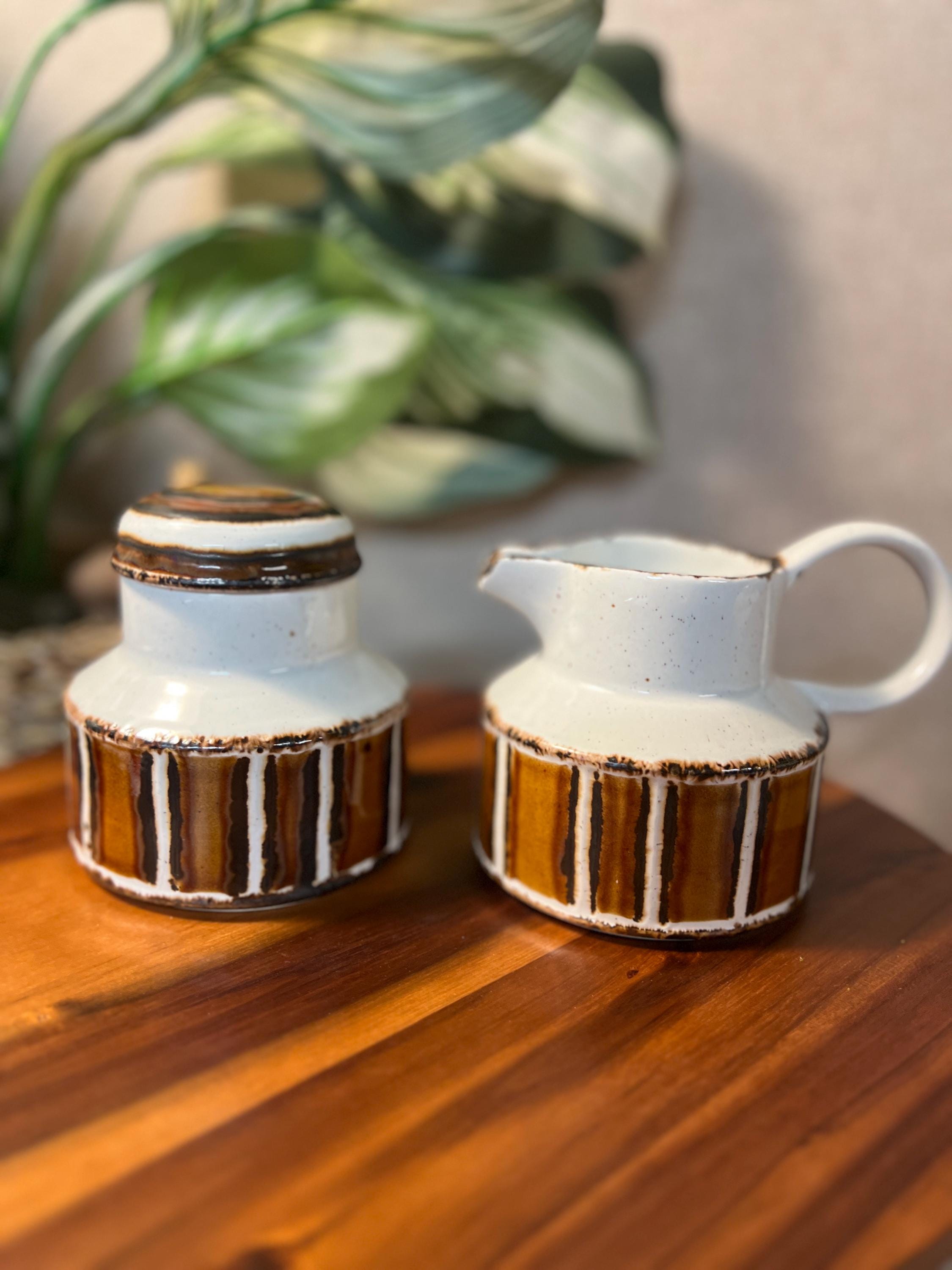 Midwinter Stonehenge  Earth Creamer and Sugar England