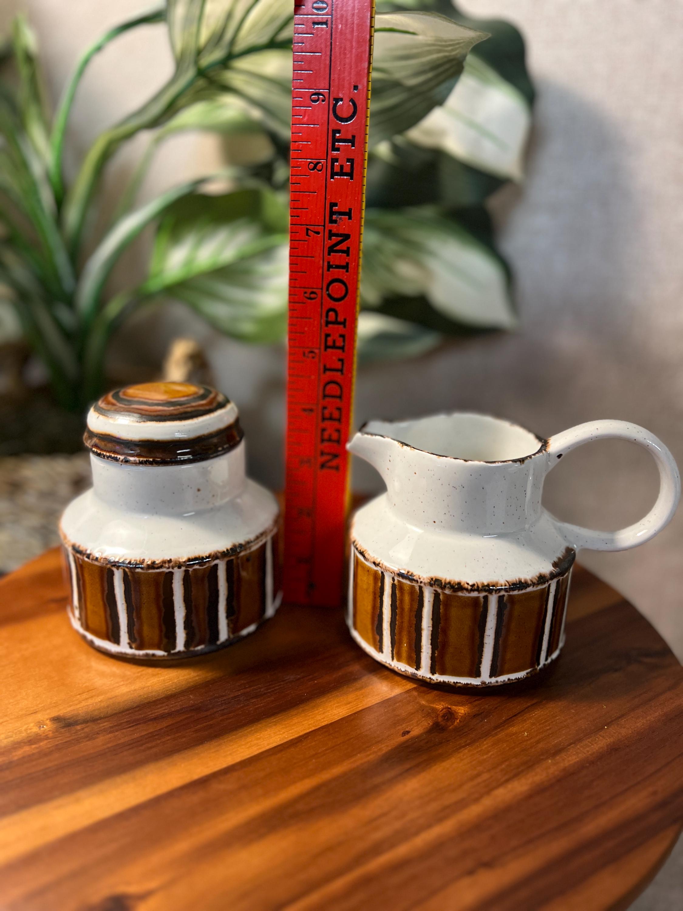 Midwinter Stonehenge  Earth Creamer and Sugar England