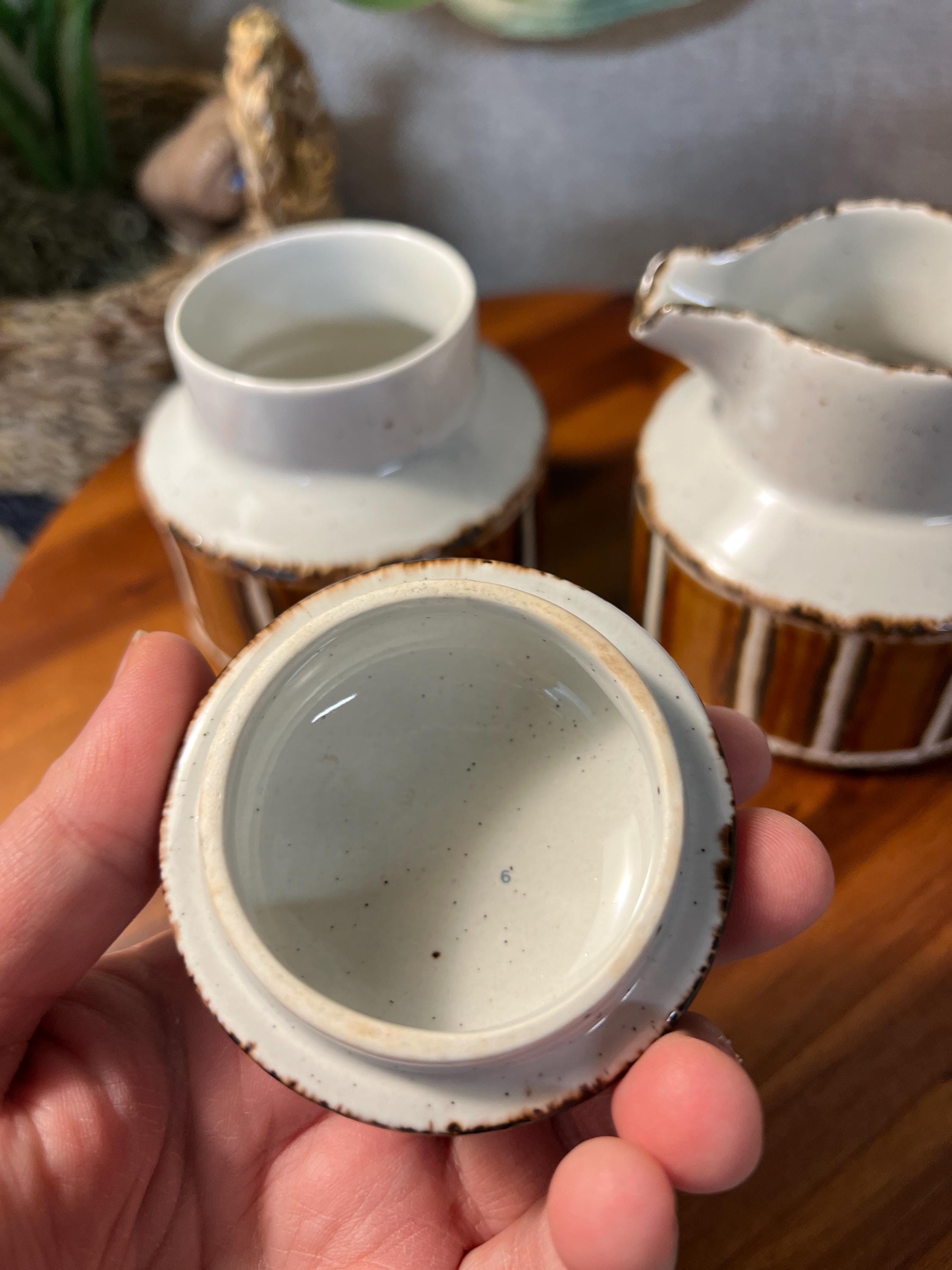Midwinter Stonehenge  Earth Creamer and Sugar England