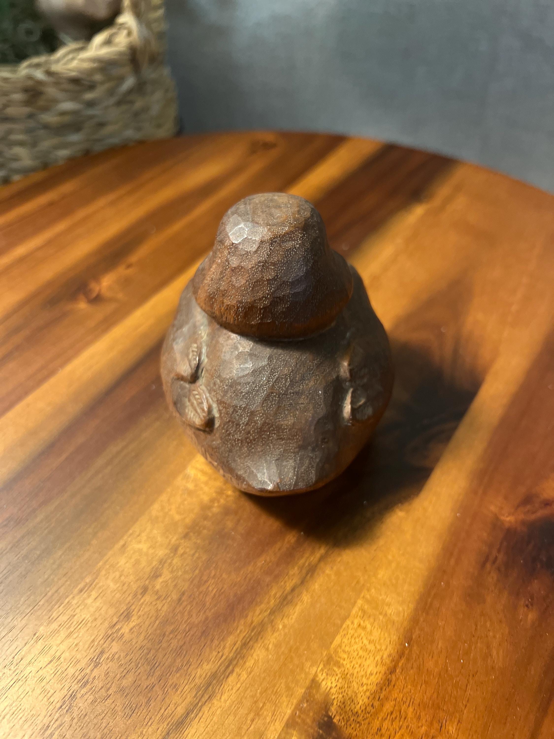 Vintage hand carved little wood duck