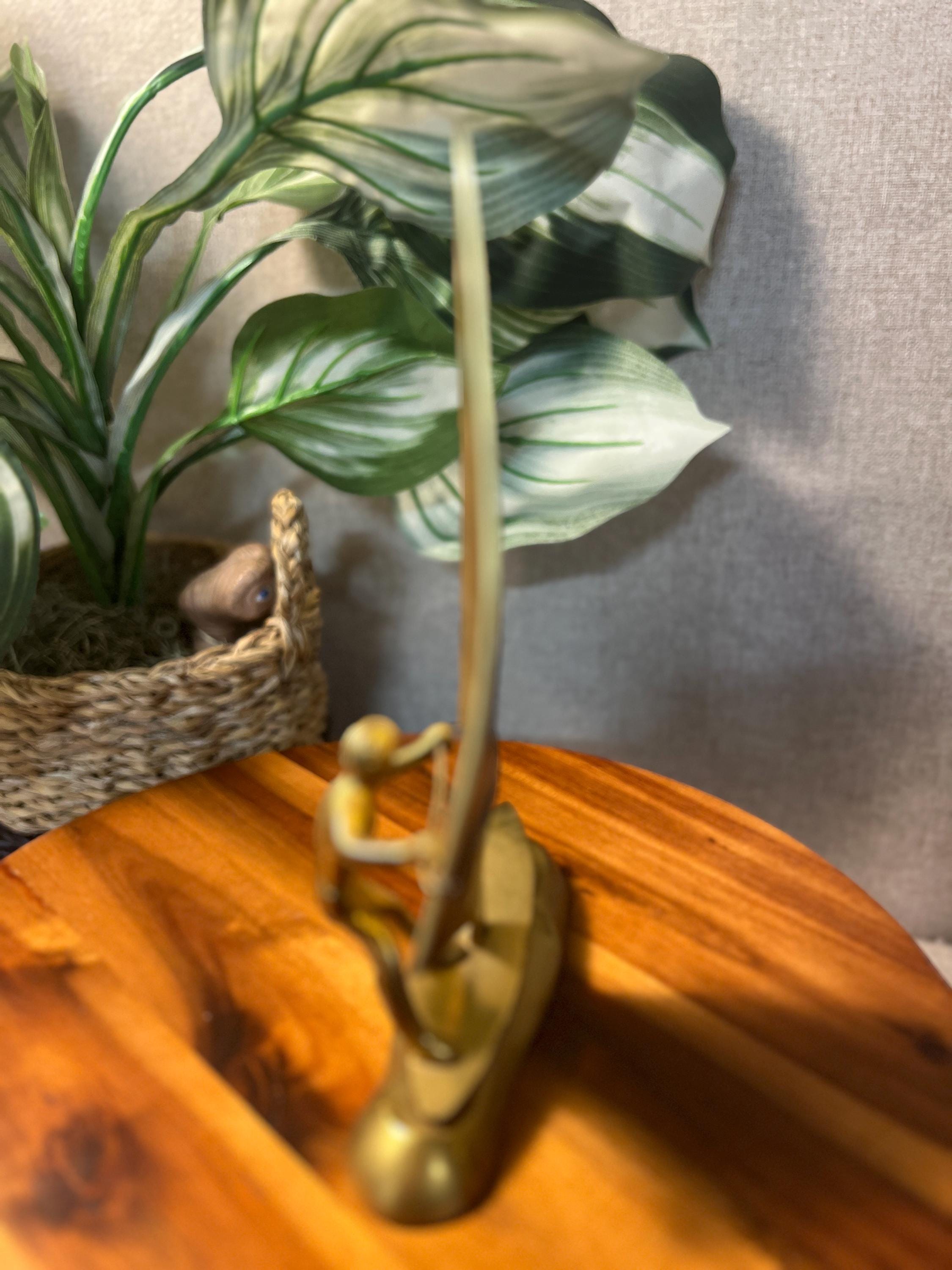 Vintage MCM Solid Brass Windsurfer Figurine