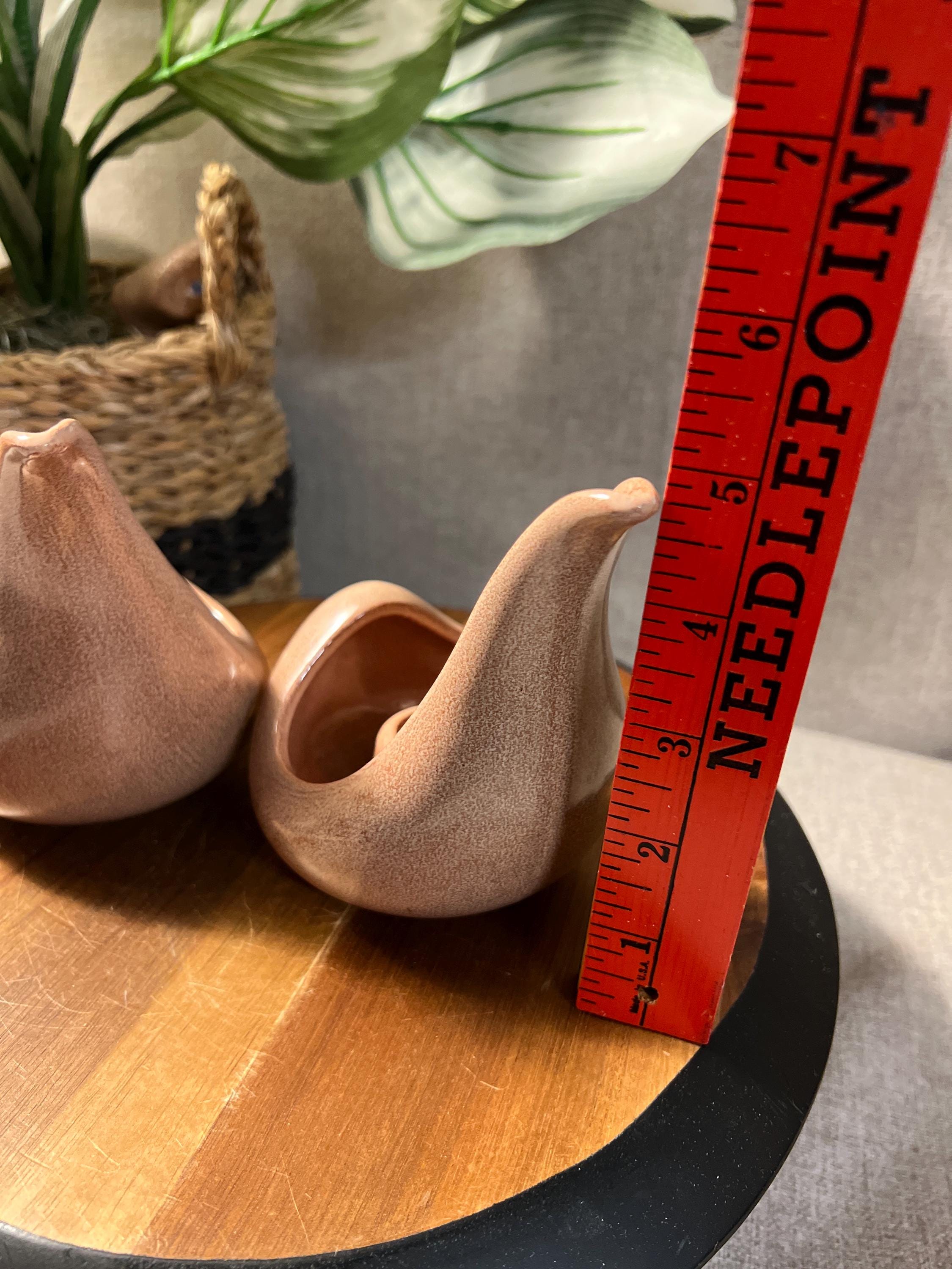 Red Wing Pottery Tear Drop Candle Holder Number B1409 Peach pink