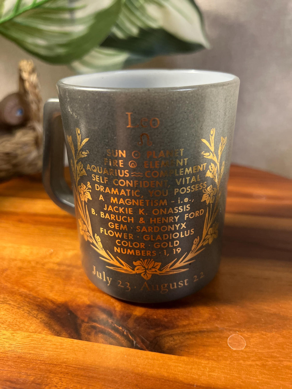 Leo “the Lion Vintage Federal Glass Mug - Milk Glass - 1960 1970 Zodiac