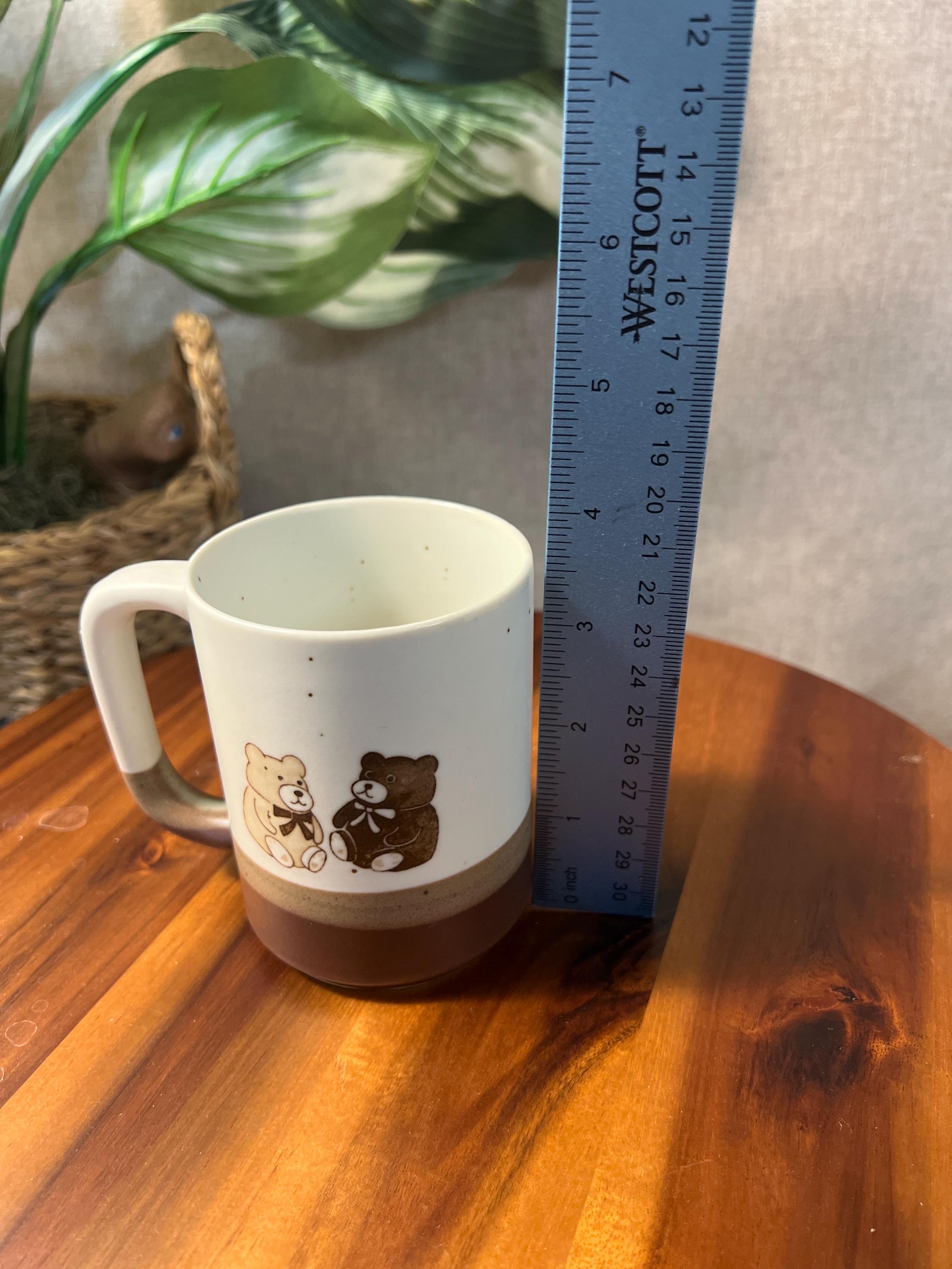 Vintage Otagiri TEDDY BEAR Speckled Stoneware Collectible Coffee Cup Mug 