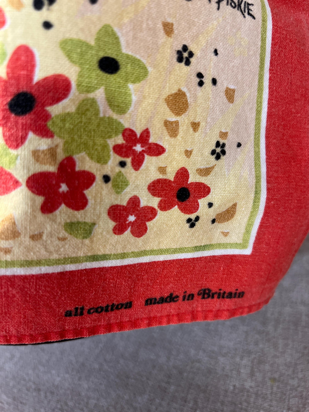 Vtg Cotton Recipe Pixie Cornish Pasties Made In Britain 18"x26"