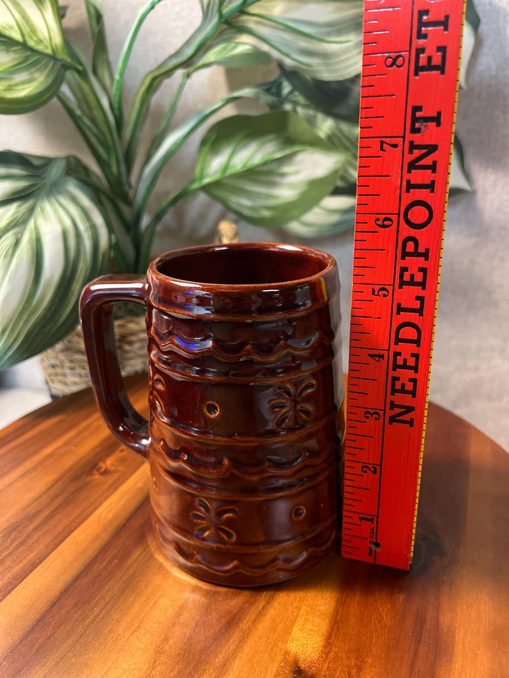Vintage MARCREST Daisy Dot Stoneware German Beer Mug Stein USA