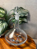 Vintage  Mid Century Orrefors Crystal Ships Decanter by Nils Landberg Sweden