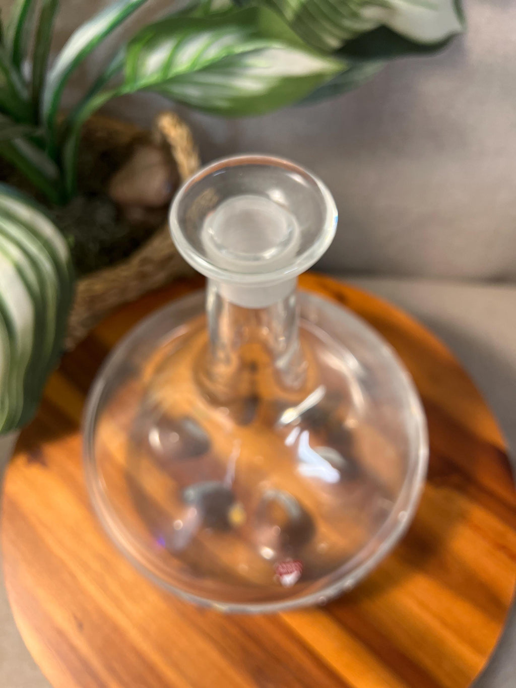 Vintage  Mid Century Orrefors Crystal Ships Decanter by Nils Landberg Sweden