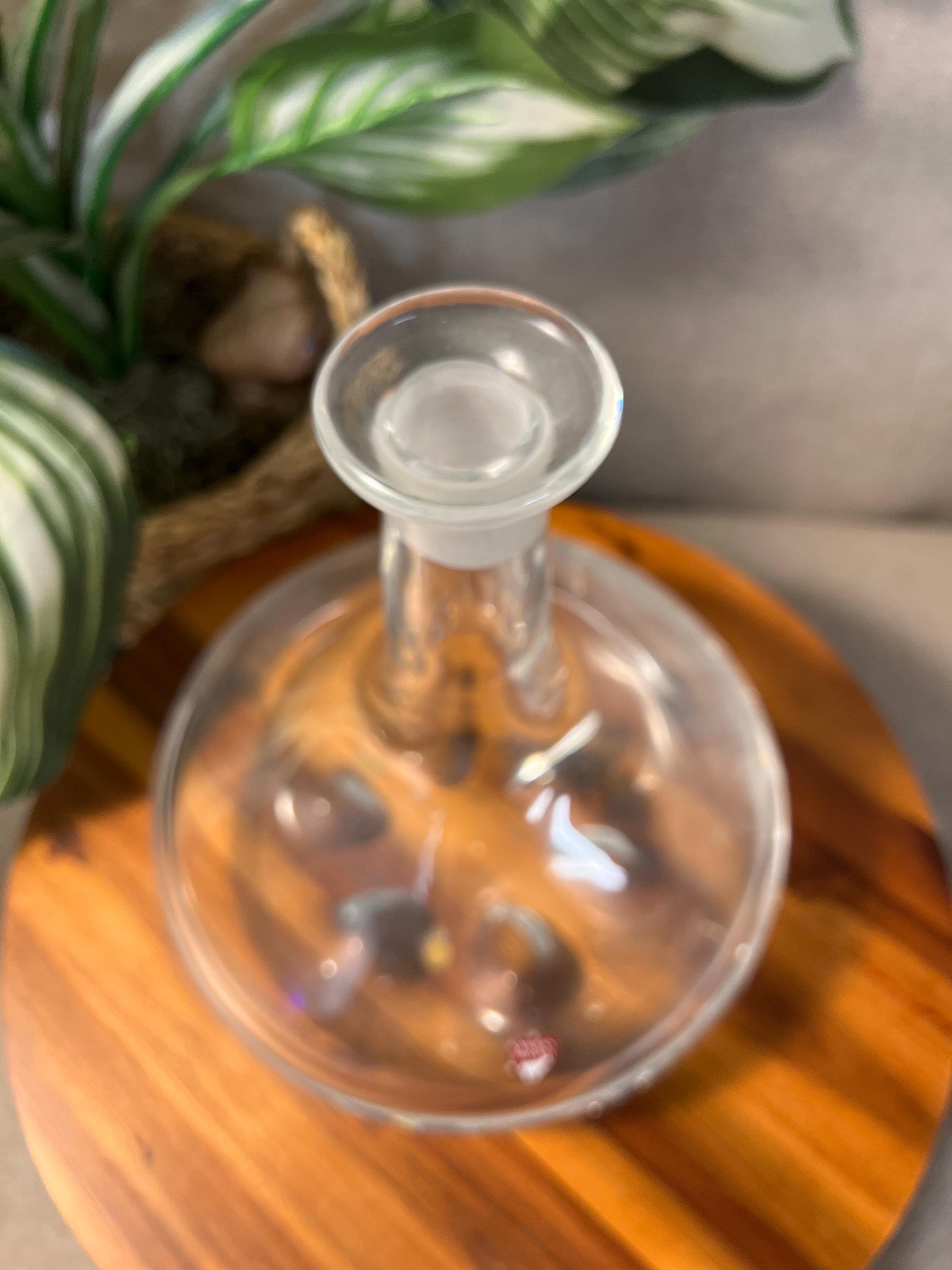 Vintage  Mid Century Orrefors Crystal Ships Decanter by Nils Landberg Sweden