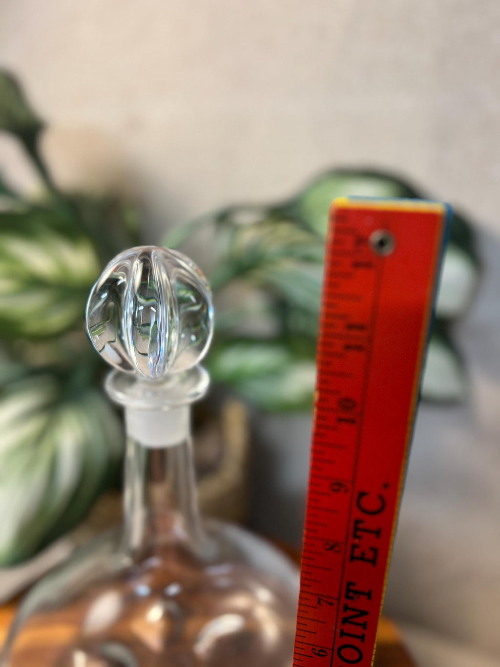 Vintage  Mid Century Orrefors Crystal Ships Decanter by Nils Landberg Sweden
