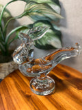 Martinsville Rooster #668 Clear Crystal Art Glass Giftware  1940s
