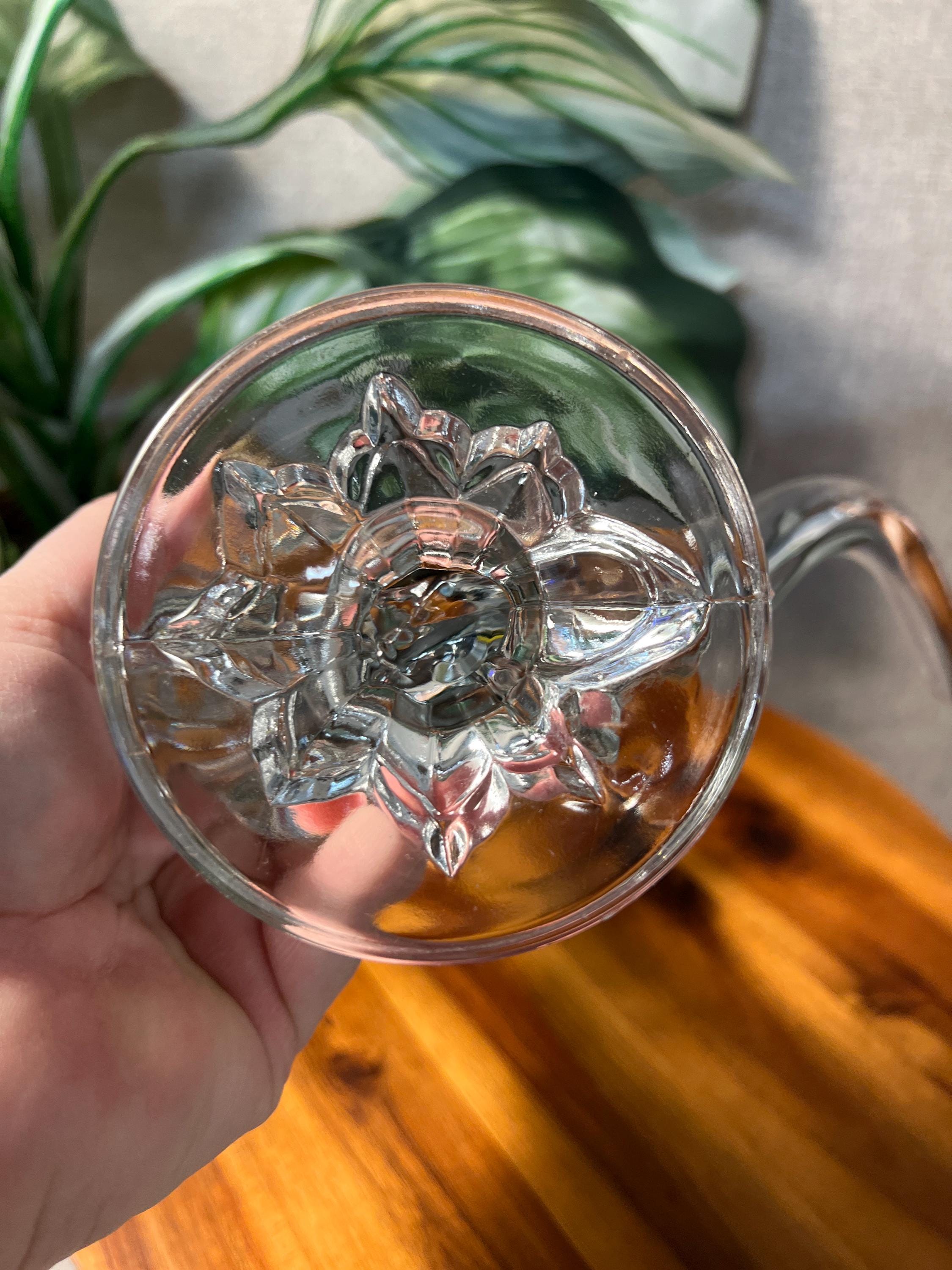 Martinsville Rooster #668 Clear Crystal Art Glass Giftware  1940s