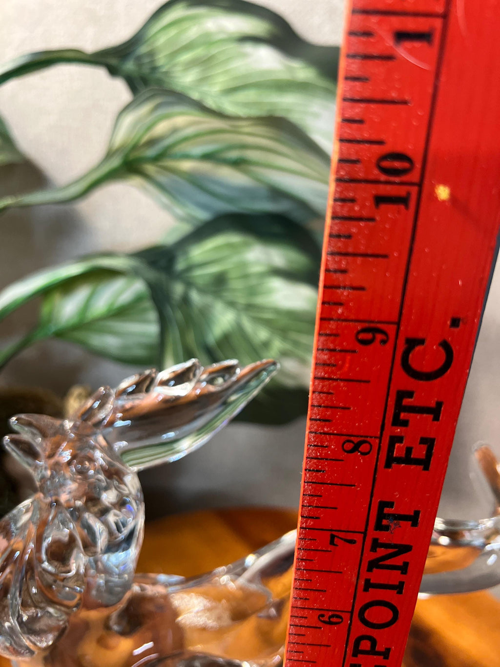 Martinsville Rooster #668 Clear Crystal Art Glass Giftware  1940s