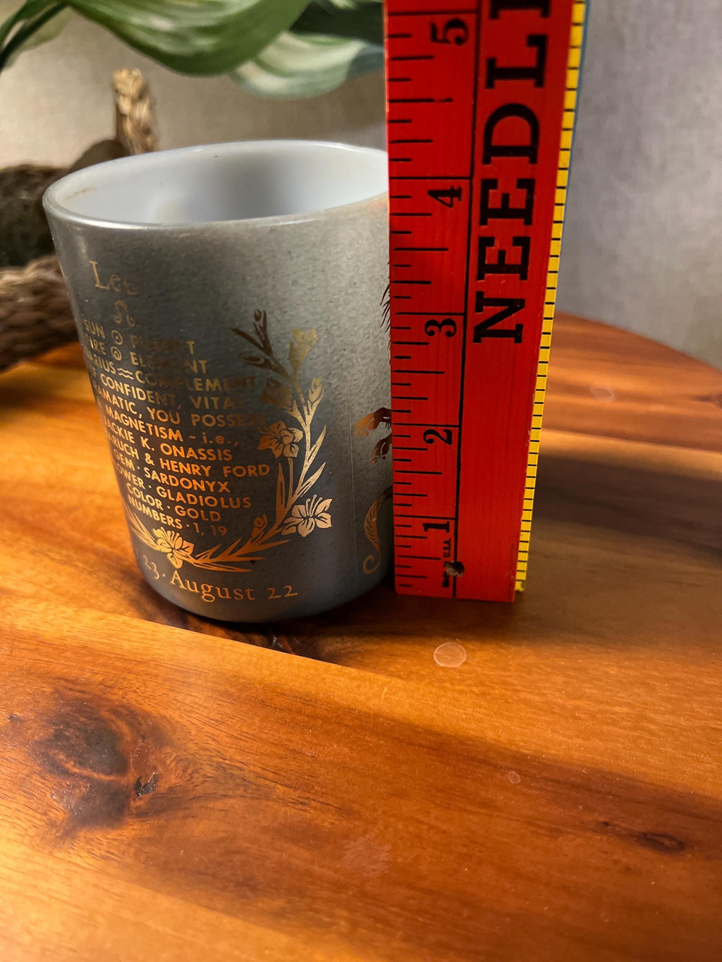 Leo “the Lion Vintage Federal Glass Mug - Milk Glass - 1960 1970 Zodiac
