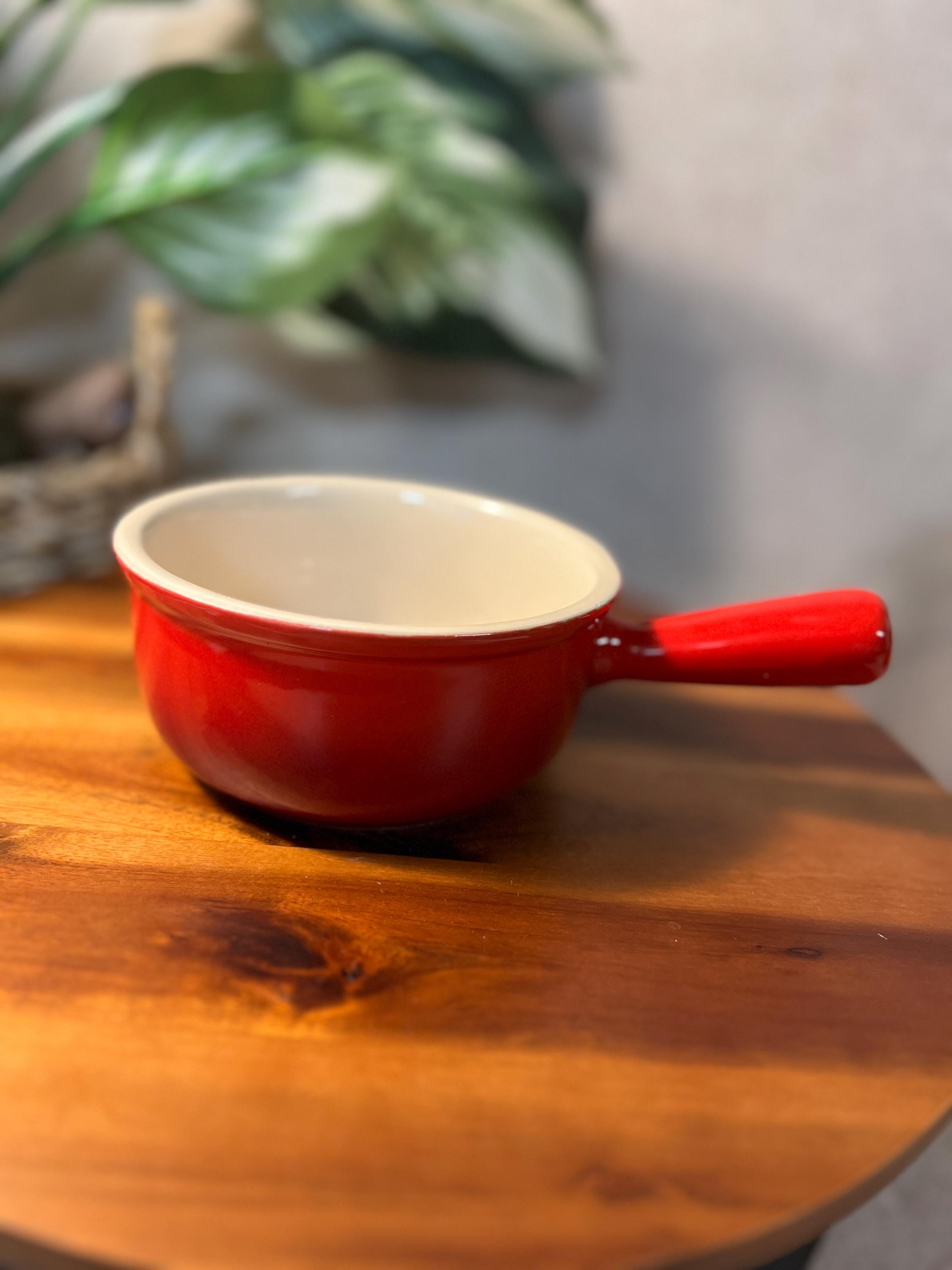 LE CREUSET #21 Oven Safe Ceramic Ramekin (Flame Red) EUC never used