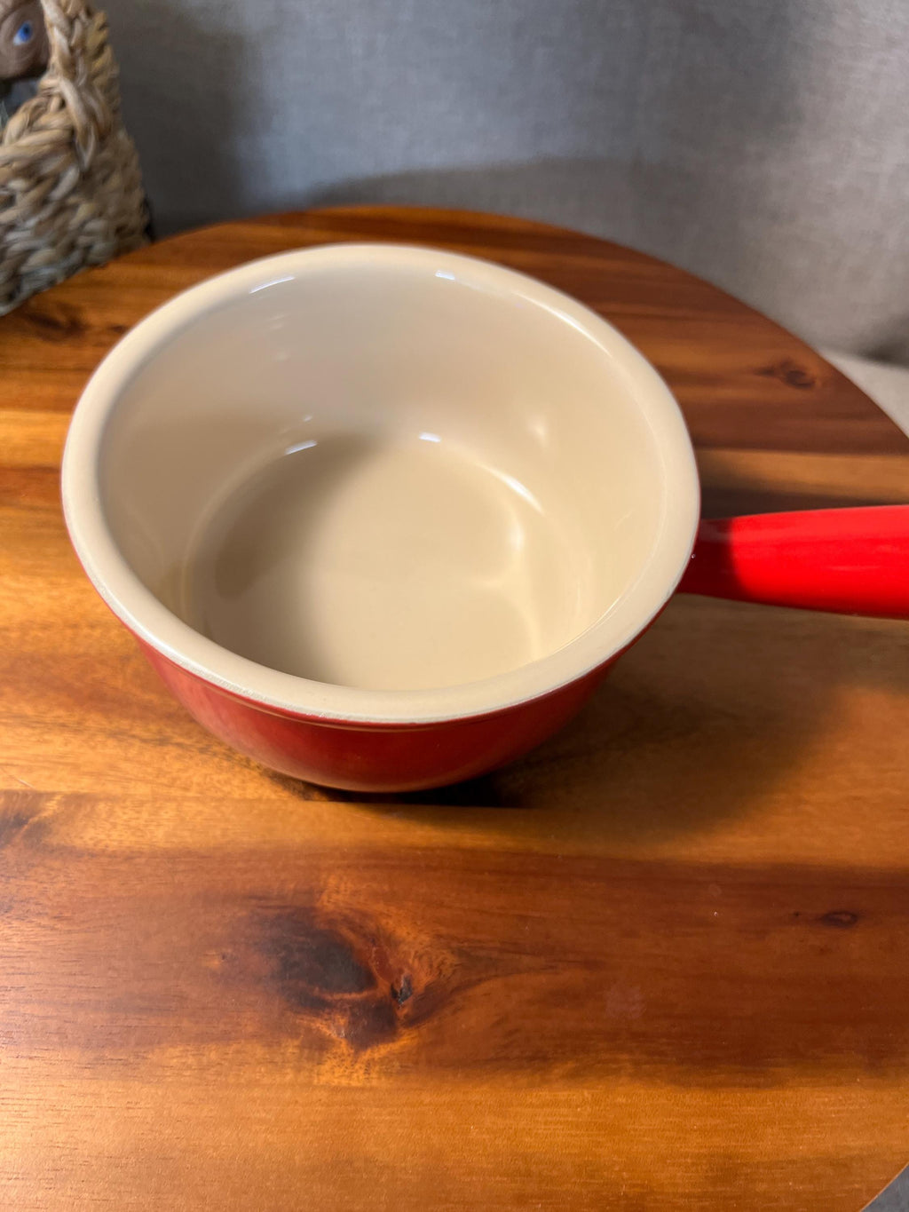 LE CREUSET #21 Oven Safe Ceramic Ramekin (Flame Red) EUC never used