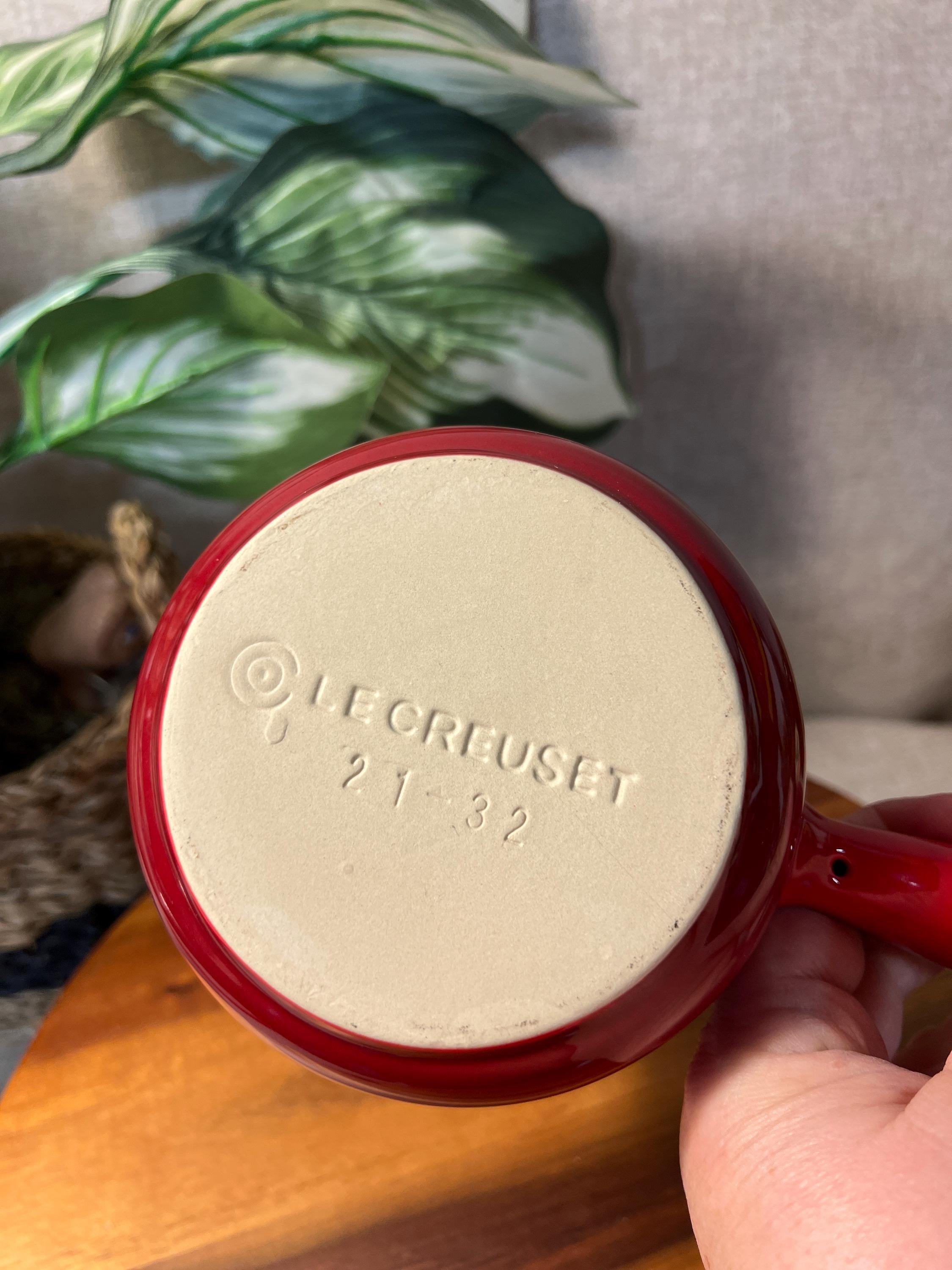 LE CREUSET #21 Oven Safe Ceramic Ramekin (Flame Red) EUC never used