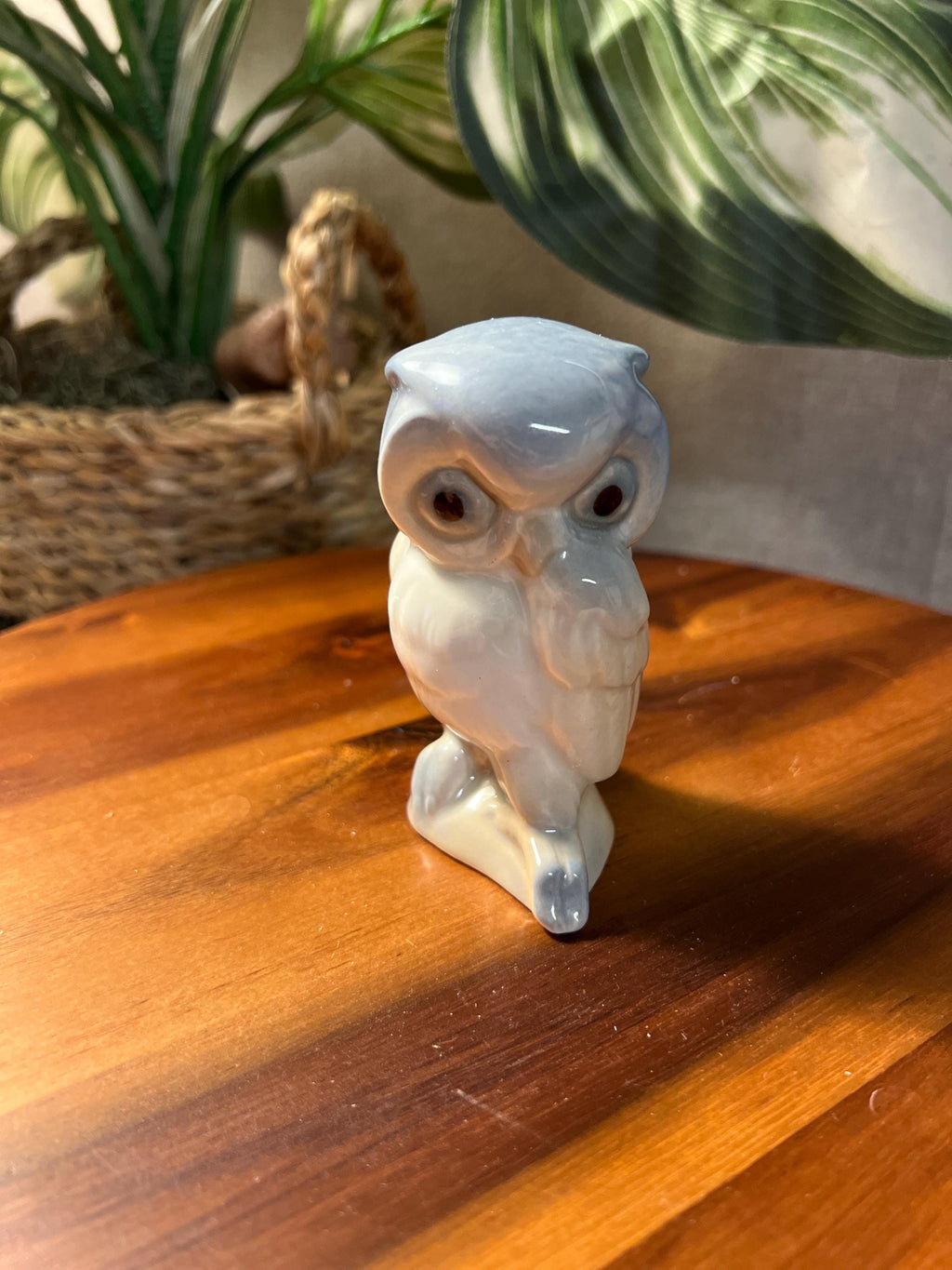 Vintage Porcelain Owl Figure By M Requena Valencia Spain