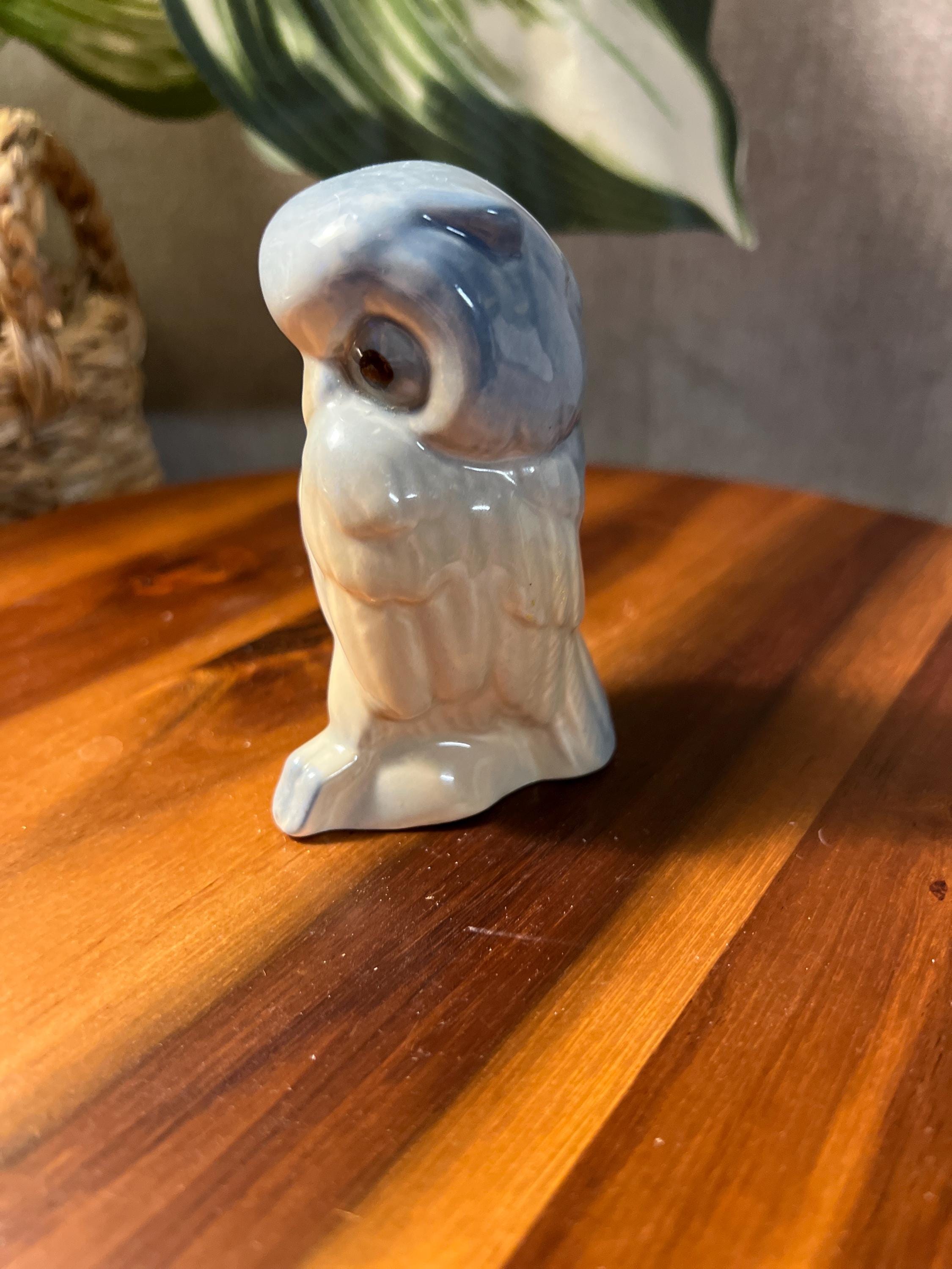 Vintage Porcelain Owl Figure By M Requena Valencia Spain