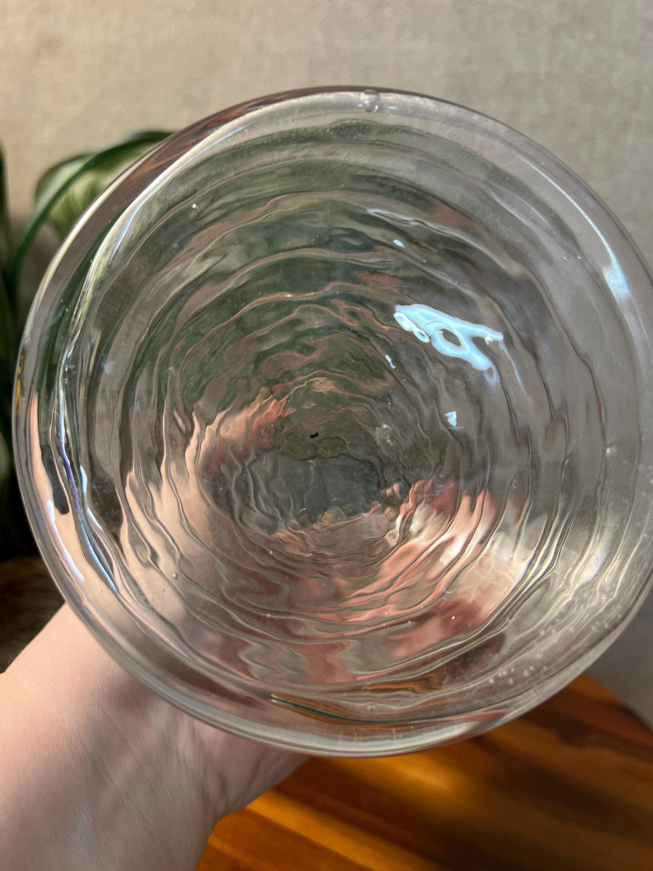 Vintage Clear Glass Beehive Decanter with Stopper
