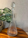 Vintage Clear Glass Beehive Decanter with Stopper