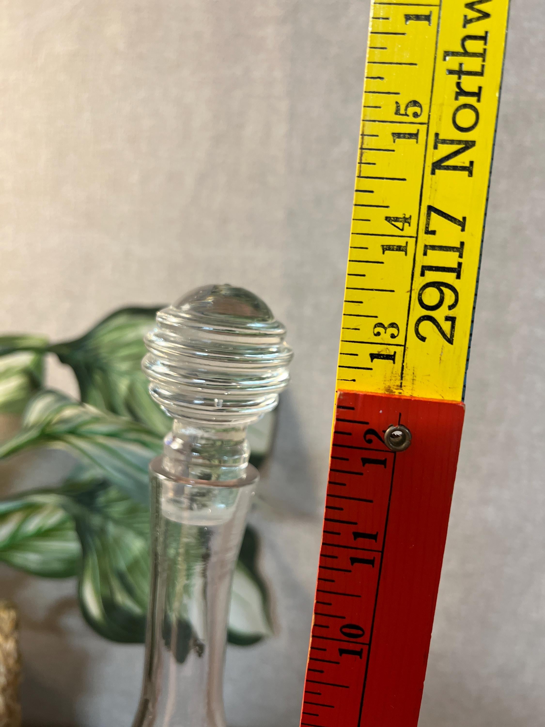 Vintage Clear Glass Beehive Decanter with Stopper