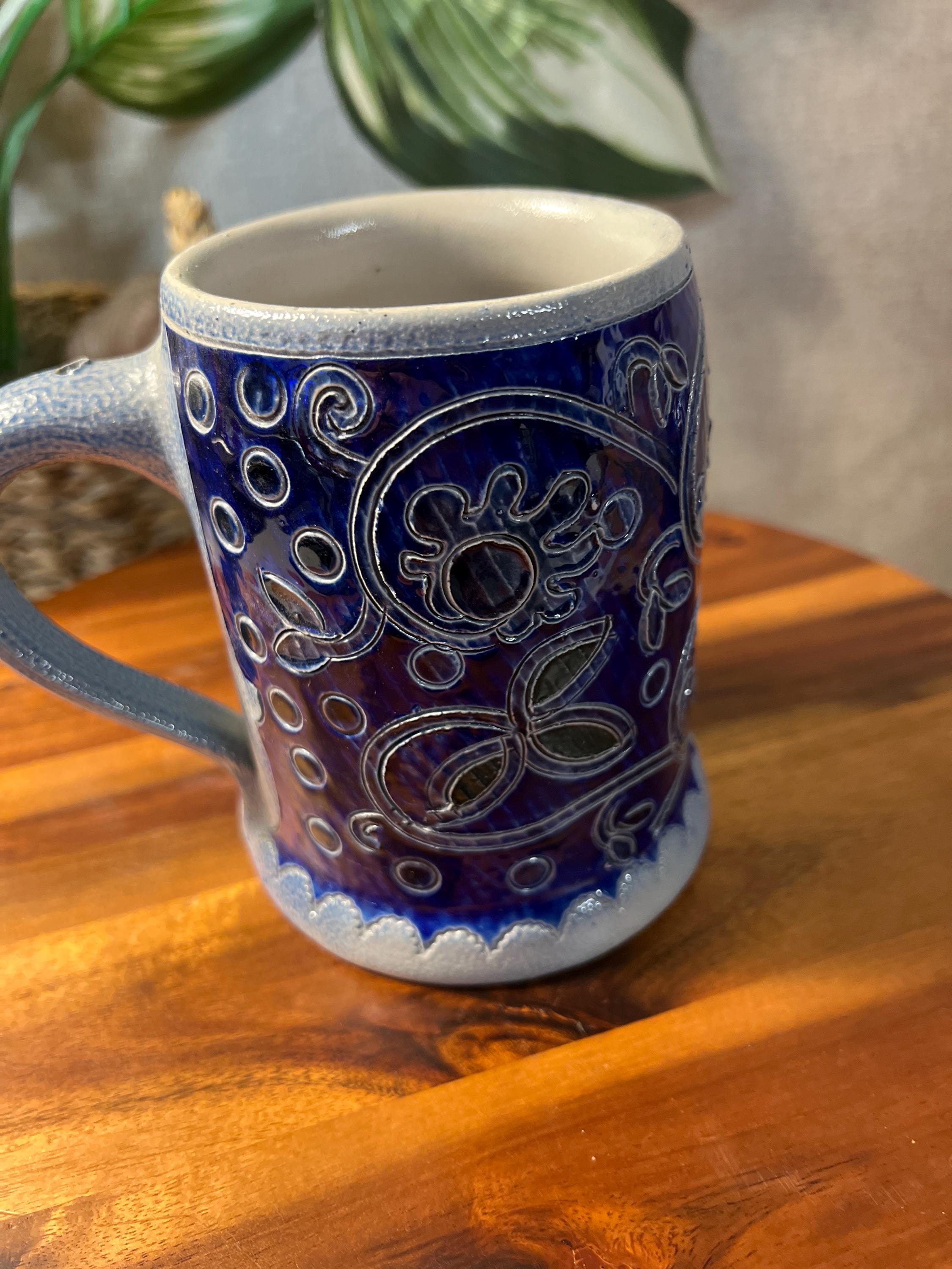 Vintage Reinhold Merkelbach Stoneware Salt Glazed Beer Stein West Germany