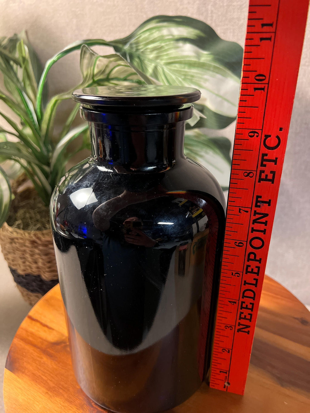 INFINITY Jar Ultraviolet Black Glass Large