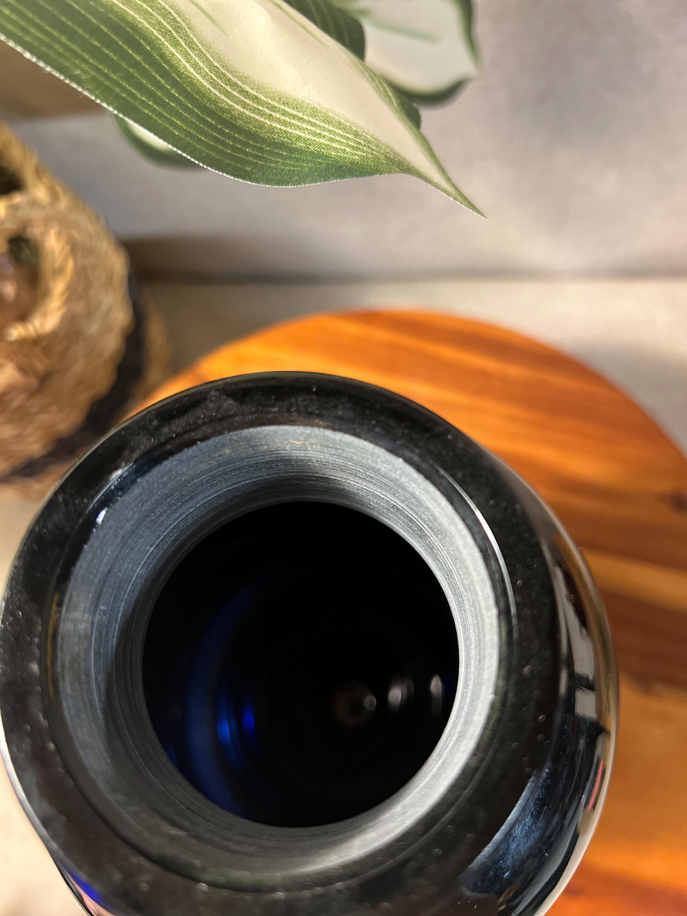 INFINITY Jar Ultraviolet Black Glass Large