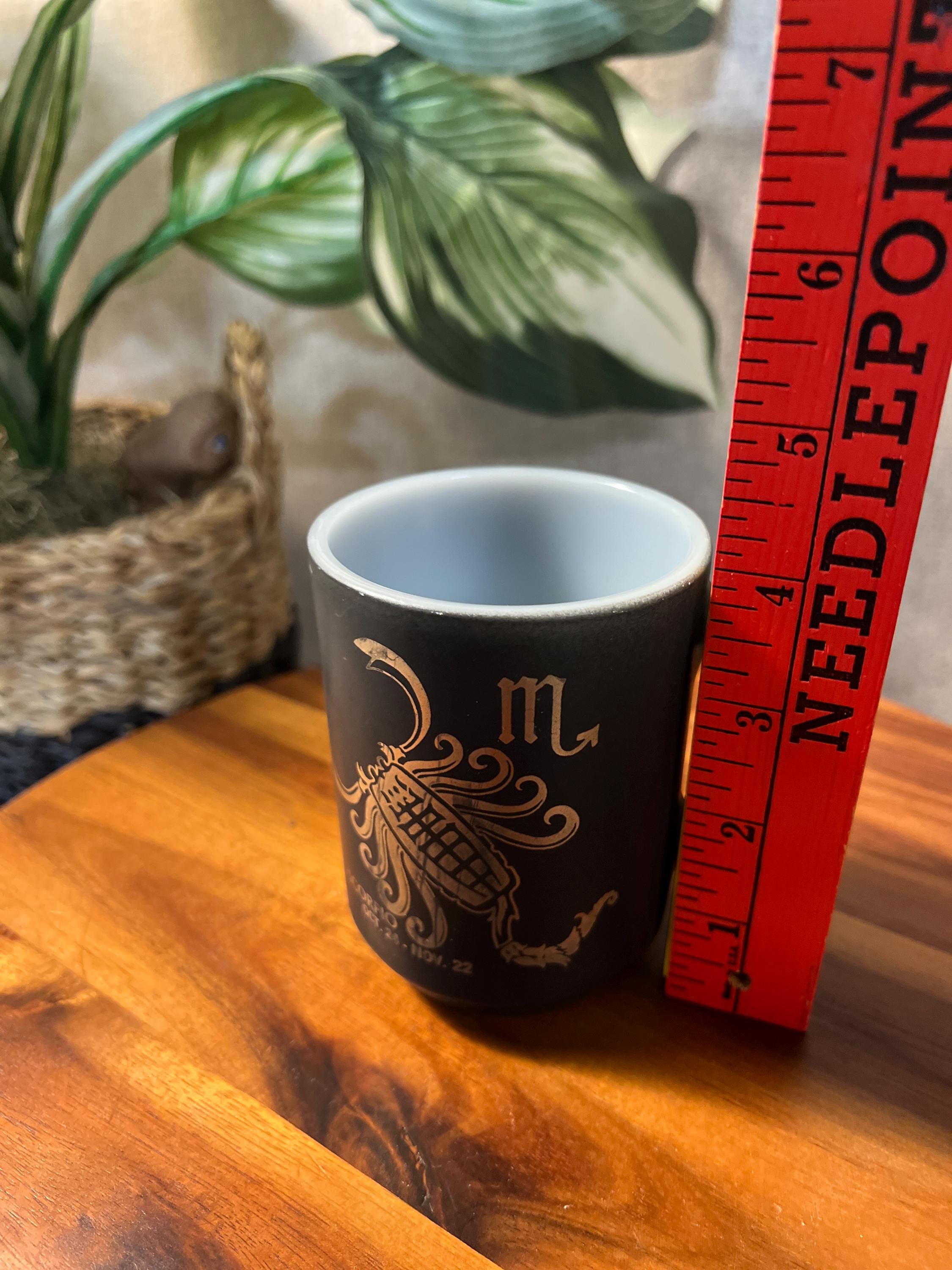 Vtg 70s Anchor Hocking Fire-King Scorpio Coffee Mug Cup Horoscope Astrology