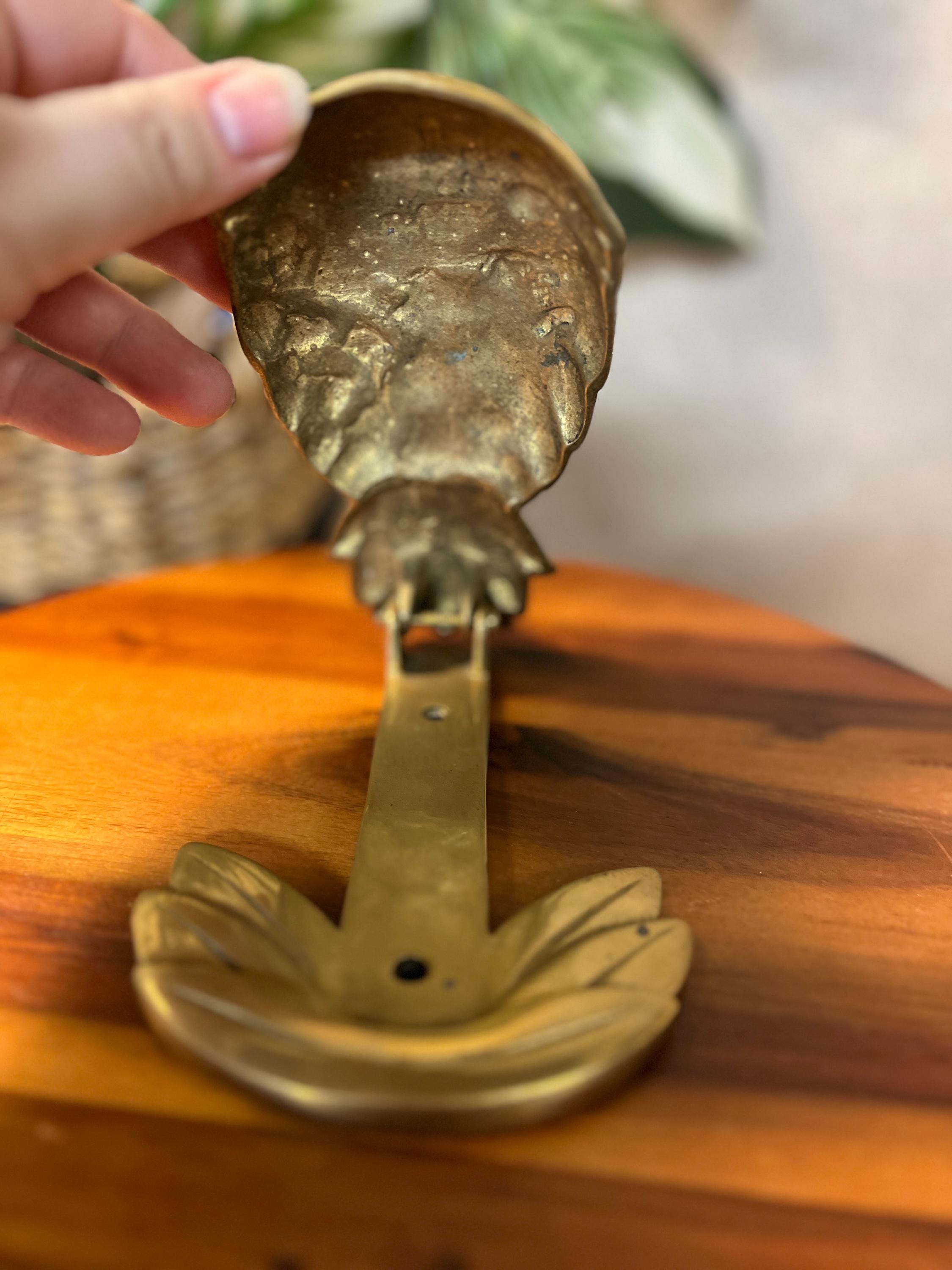 Vintage Large Solid Brass Pineapple Door Knocker Beautiful Patina 6 X 4 Taiwan