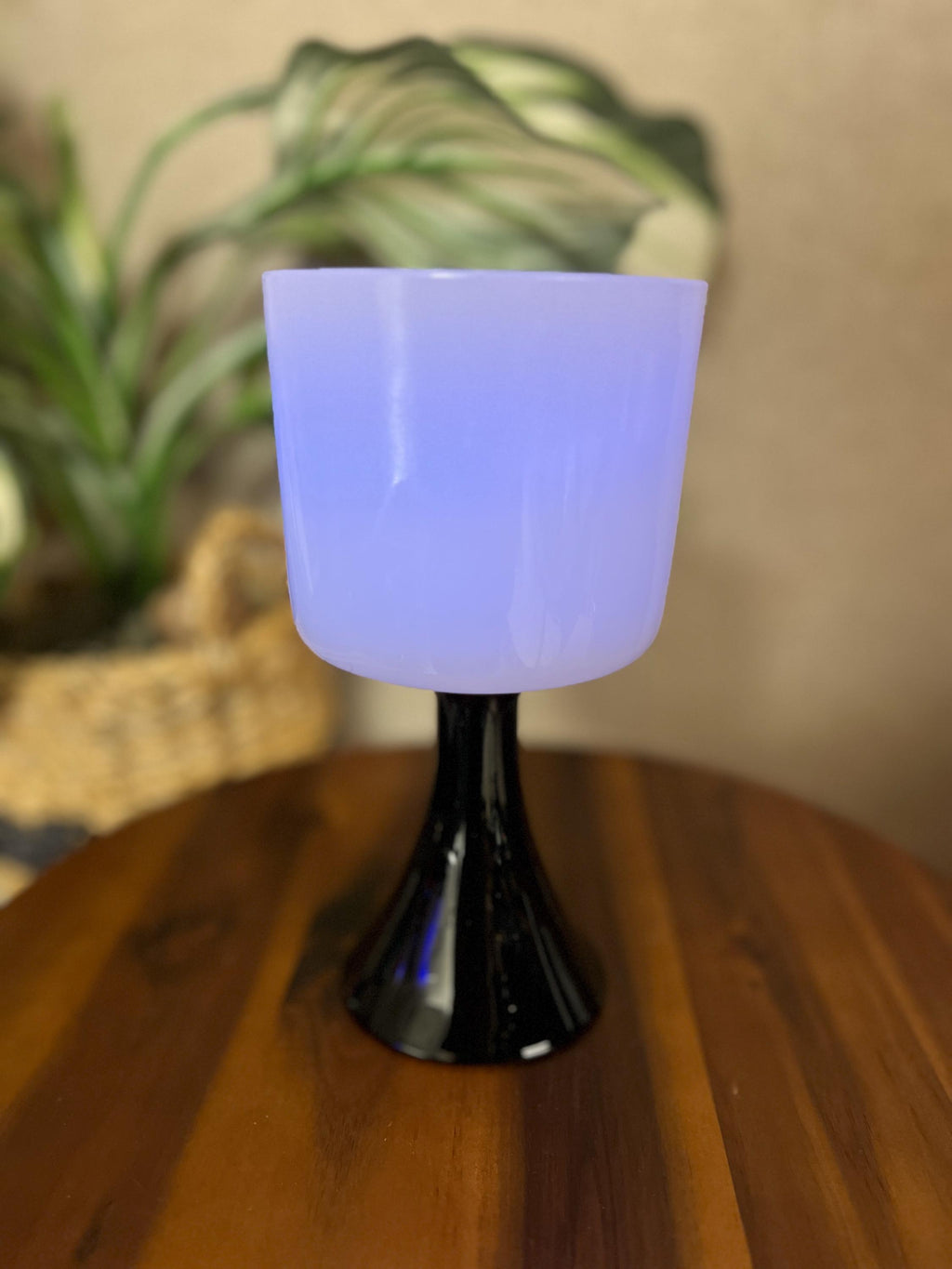 MCM Vintage PartyLite Couture Candle Holder Contrast Black White Glass 8" #55