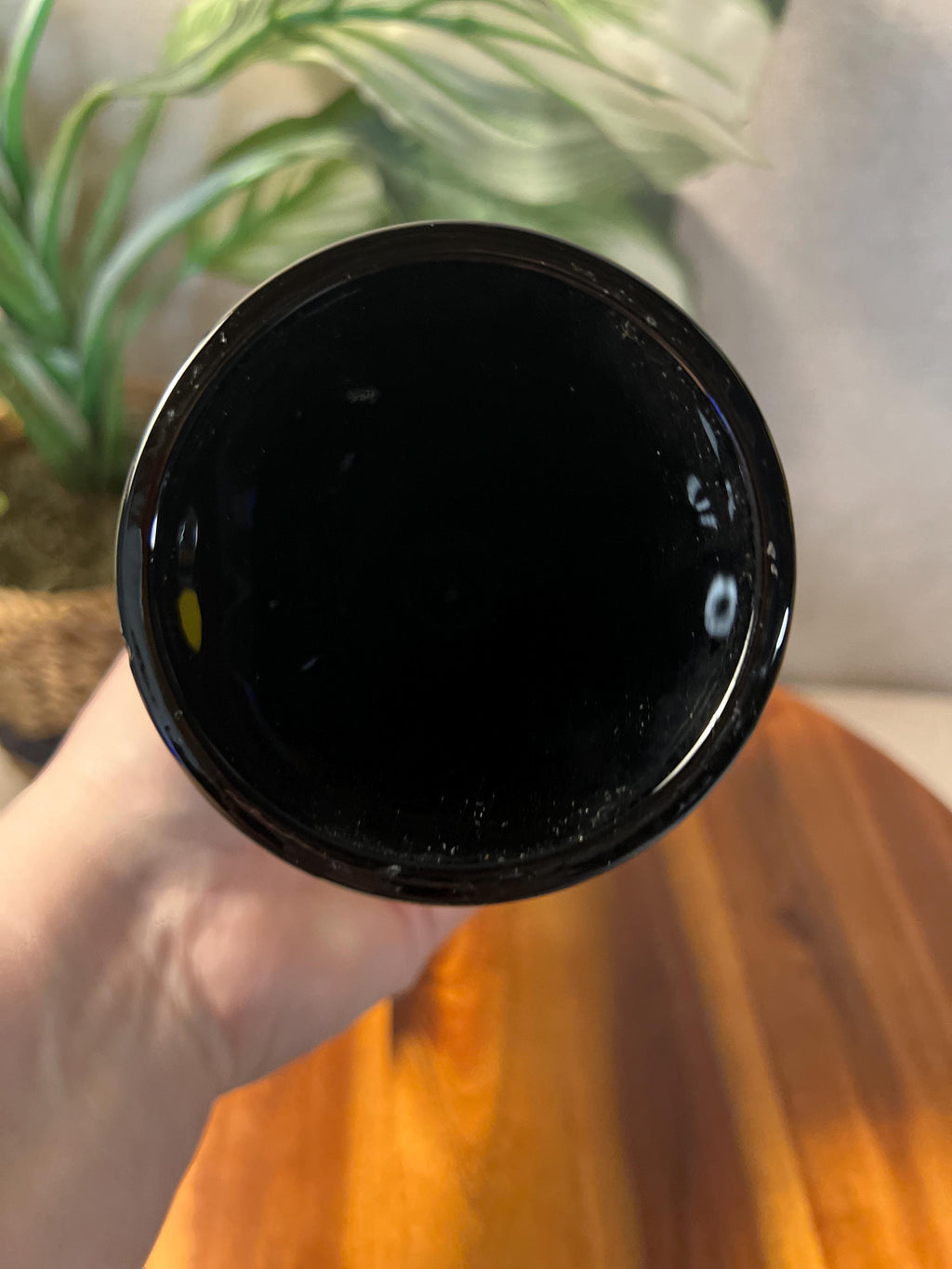 MCM Vintage PartyLite Couture Candle Holder Contrast Black White Glass 8" #55