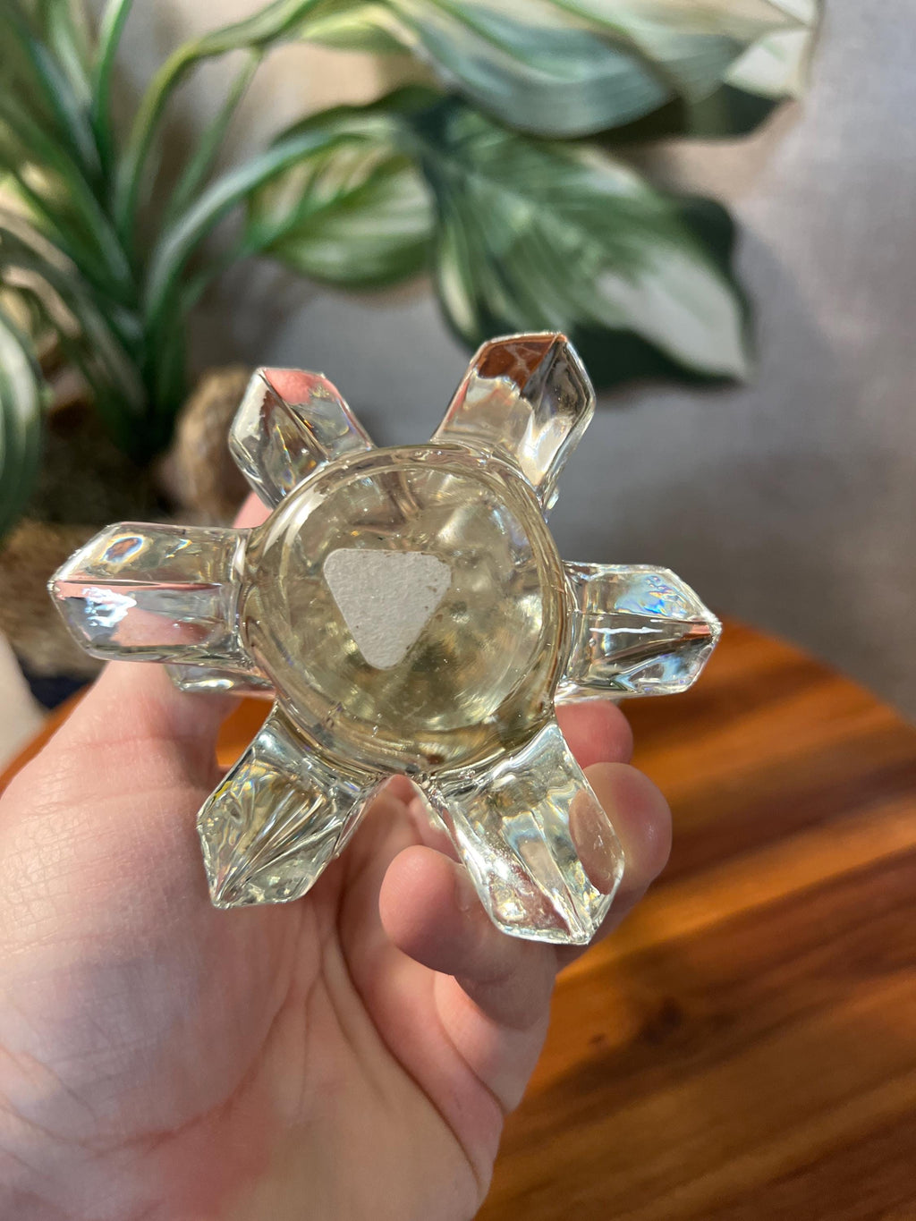 Crystal Clear Art Glass Christmas Holiday Winter Tree Figurine Décor 6 in