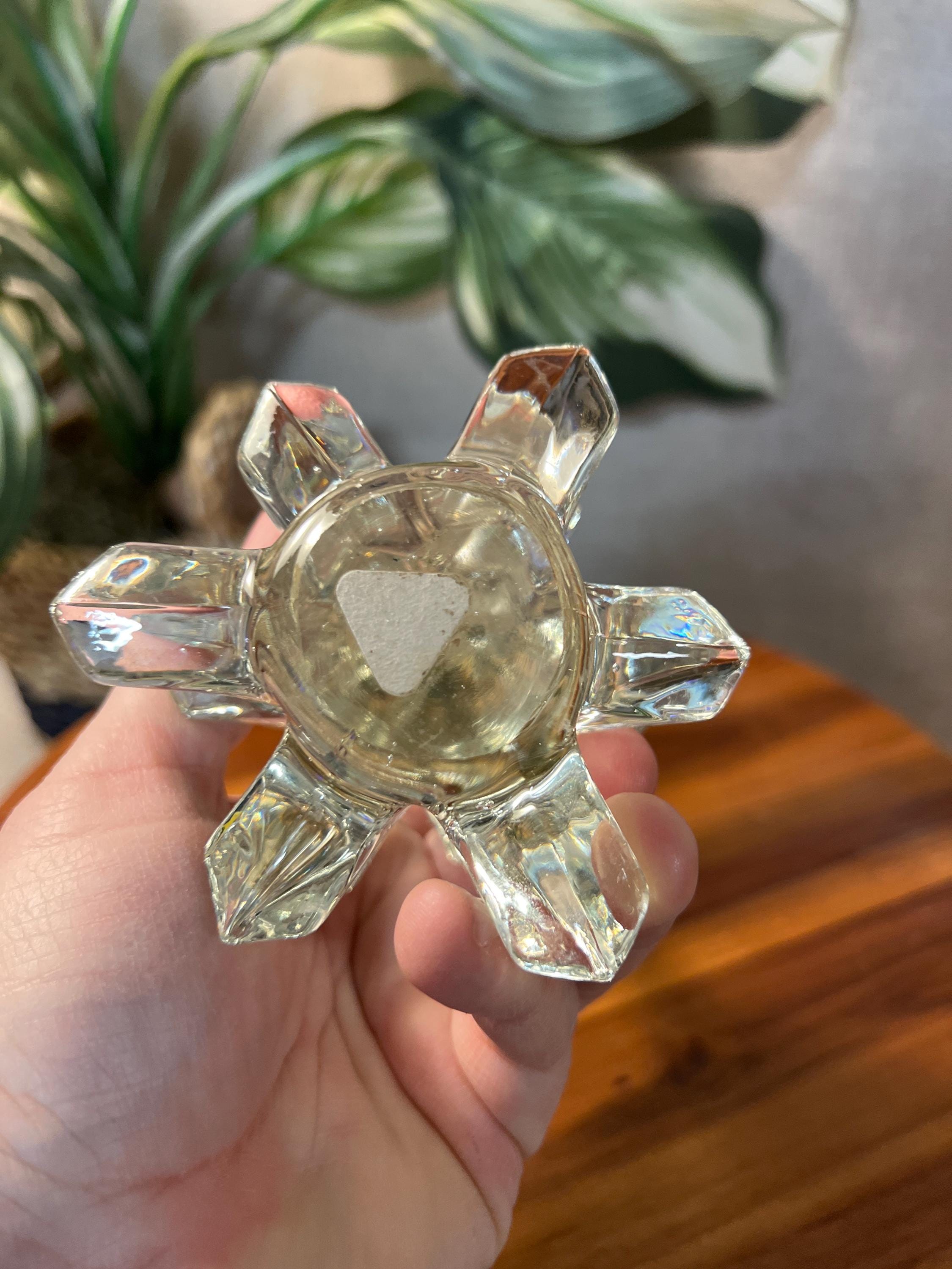 Crystal Clear Art Glass Christmas Holiday Winter Tree Figurine Décor 6 in