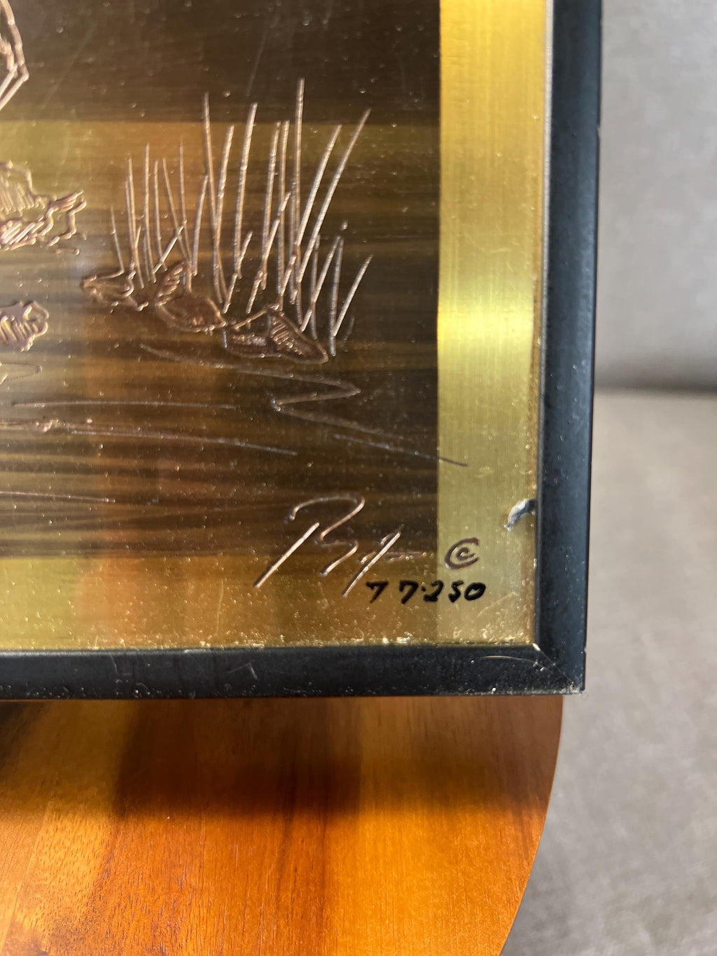Highline West White-Tailed DEER Plaque Etched Brass Bijan