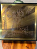 Highline West White-Tailed DEER Plaque Etched Brass Bijan