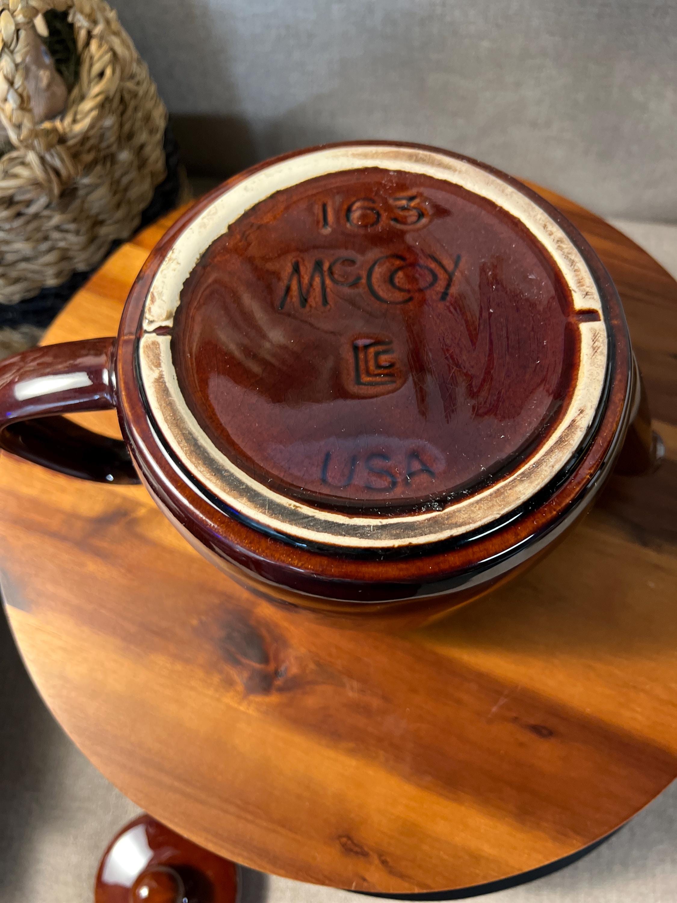 McCoy Pottery  Made in USA Ceramic Brown Drip Teapot