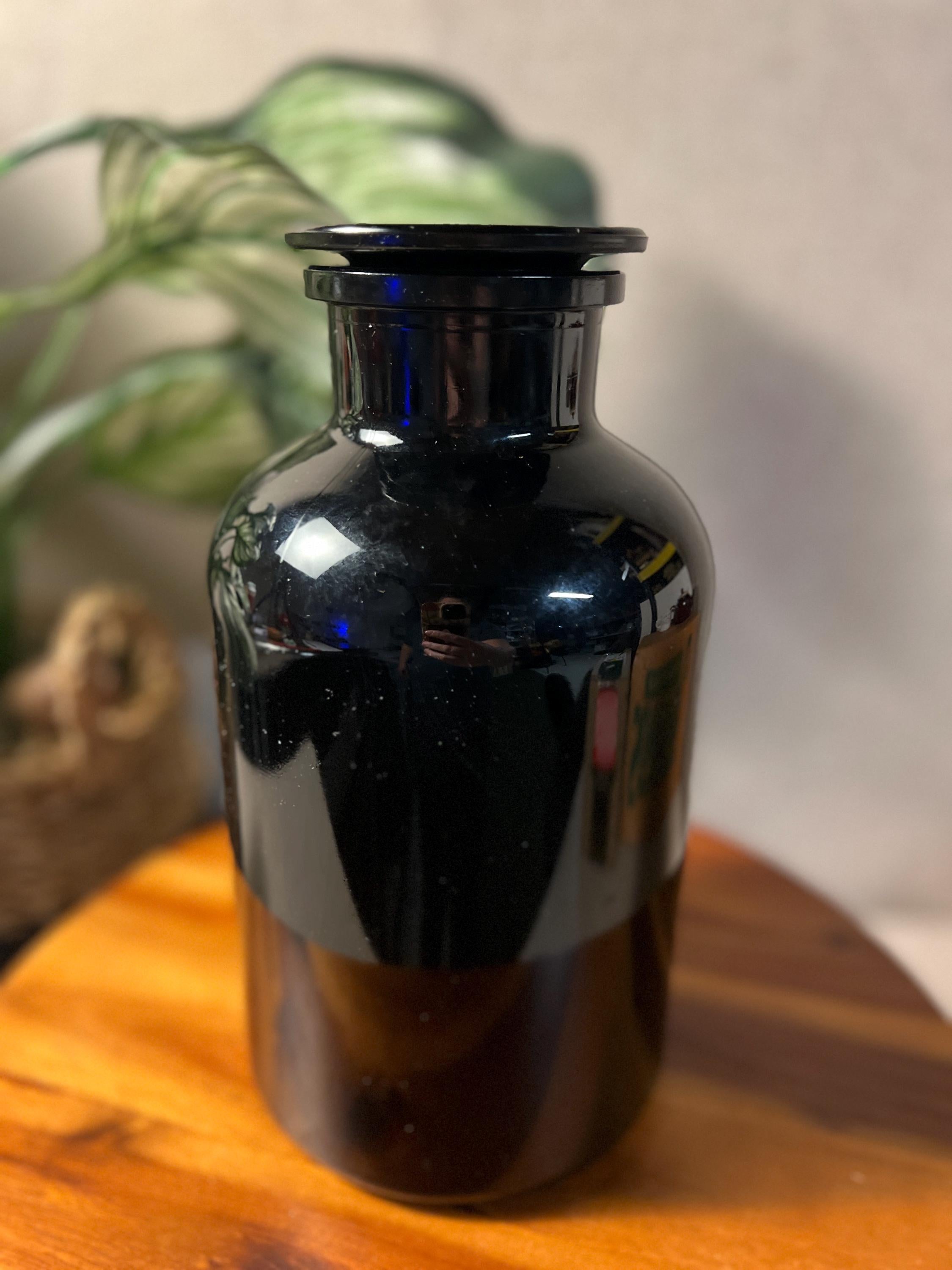 INFINITY Jar Ultraviolet Black Glass Large