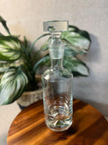 Vintage Krosno Poland Clear Glass Decanter w/Stopper - Heavy