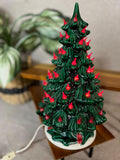 VTG Holland Mold 13.5 Christmas Tree 1974 Ceramic base included chip in base on bottom see photos